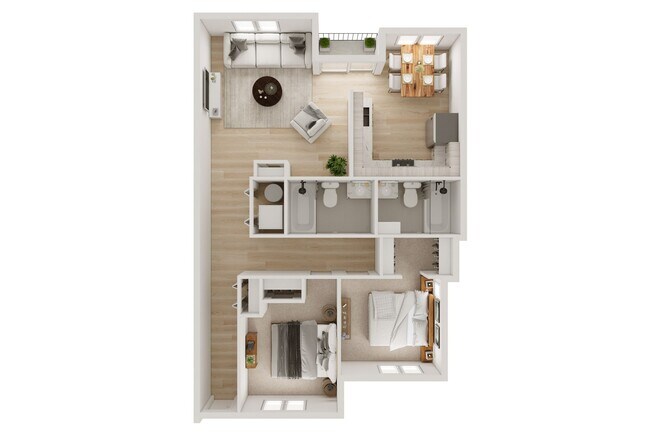2x2 (955 sq ft) 306-5825 floor plan